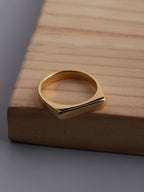 Onelike 1pc stainless steel fashionable popular minimalist ring jewelry shein
