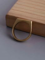 Onelike 1pc stainless steel fashionable popular minimalist ring jewelry shein