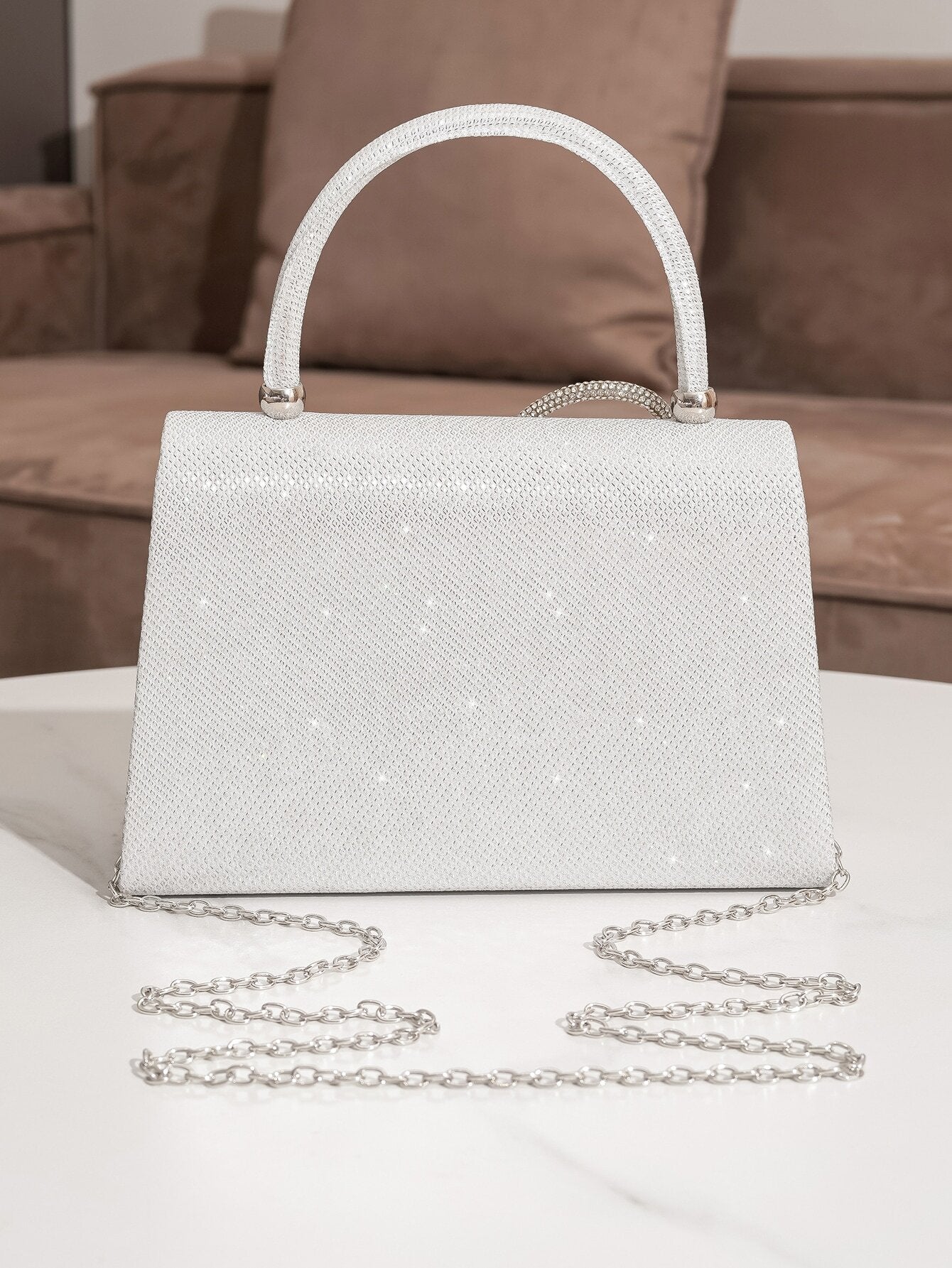 Vincy Glitter Handbag Glamorous, Elegant, Exquisite, Quiet Luxury Sequin, Stylish, Luxury, Shiny Glamorous Square Bag shein