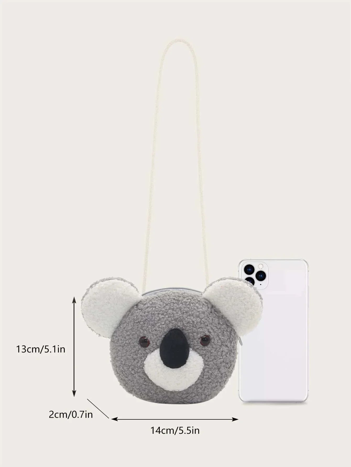 Cartoon Bear Design Novelty Bag With Zipper For Daily Use shein