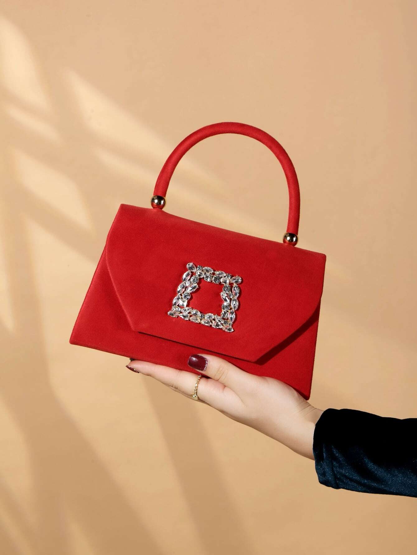 Glitter Bling,Shiny Glitter, Shiny, Luxury, Glamorous, Elegant, Exquisite 1pc Elegant & Fashionable Glitter Velvet Evening Bag shein