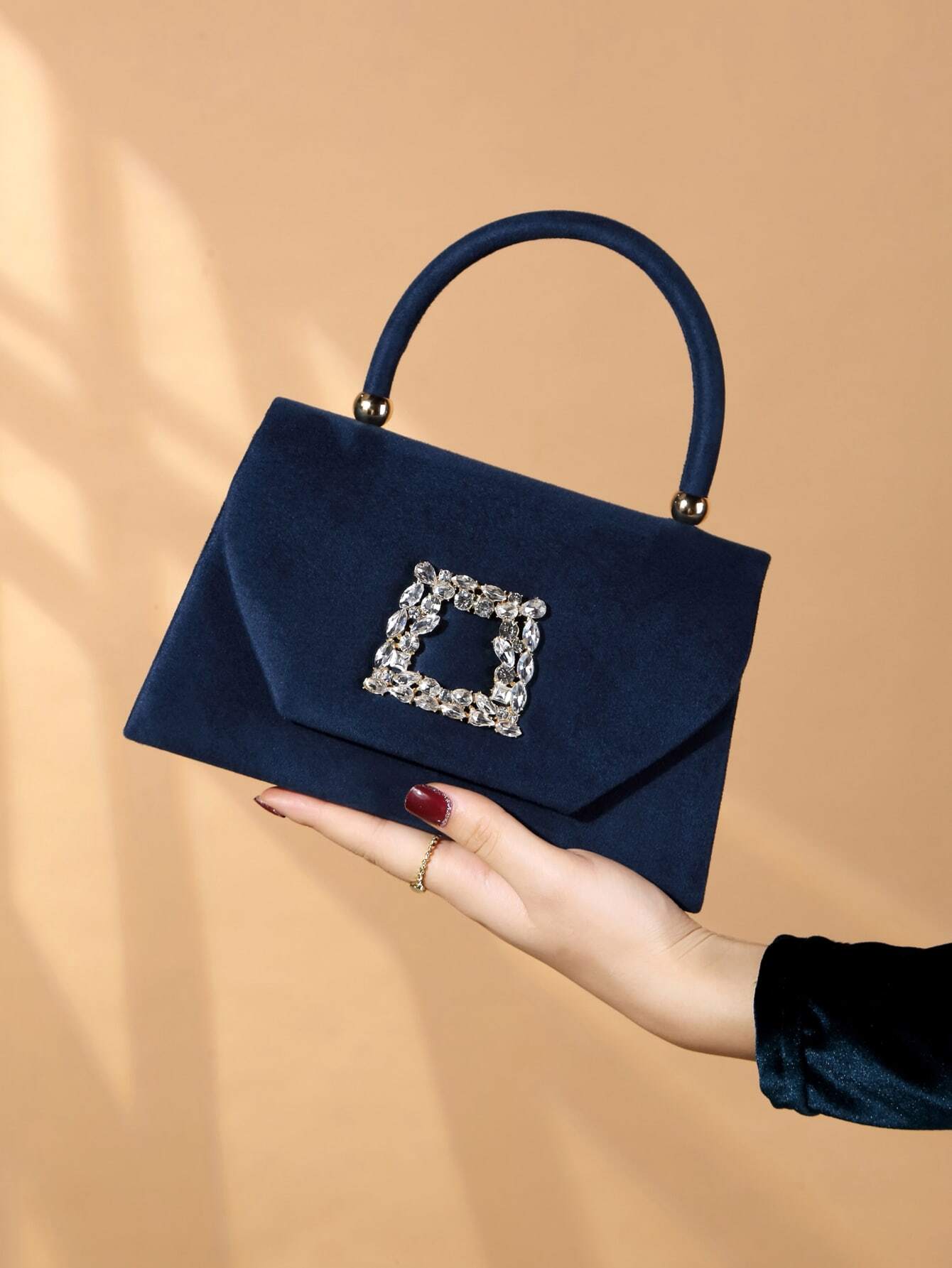 Glitter Bling,Shiny Glitter, Shiny, Luxury, Glamorous, Elegant, Exquisite 1pc Elegant & Fashionable Glitter Velvet Evening Bag shein