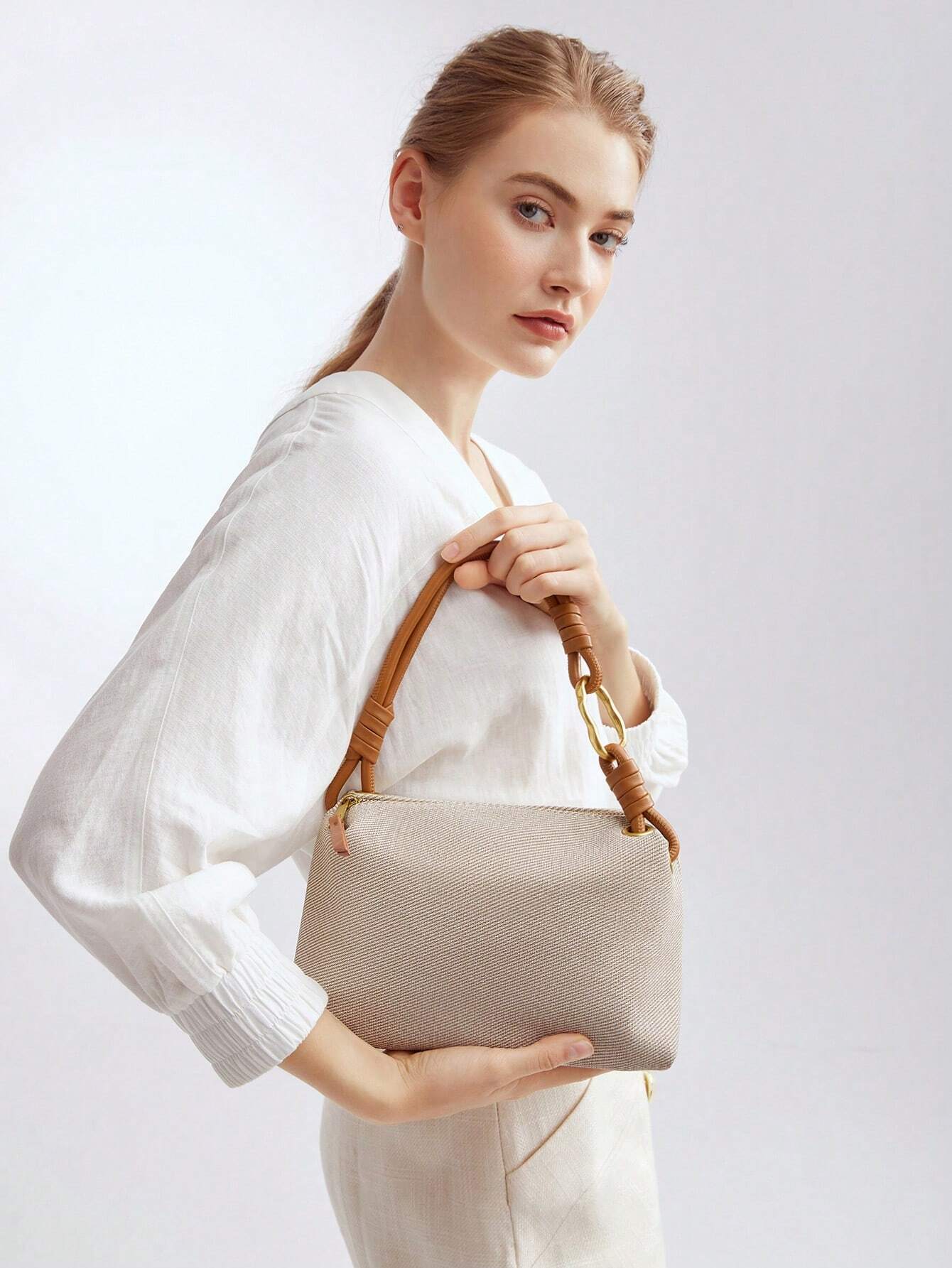 MOTF PREMIUM WOMEN'S COMMUTE FASHIONABLE CASUAL ZIPPER SHOULDER BAG shein