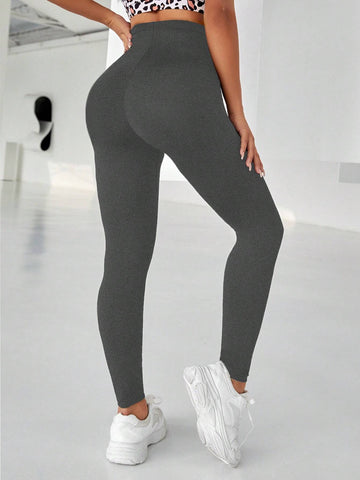 Sport Studio Solid High Waist Sports Leggings