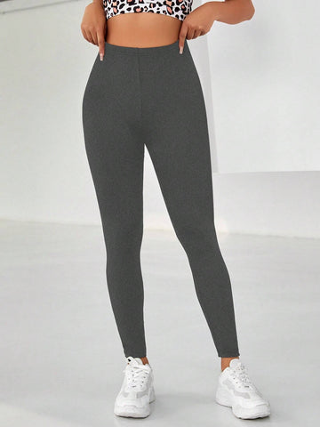 Sport Studio Solid High Waist Sports Leggings