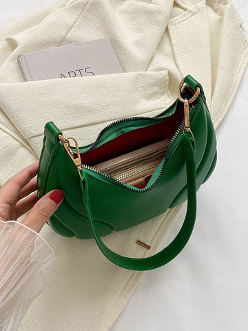 Fashionable Solid Color Versatile Shoulder Bag For Women