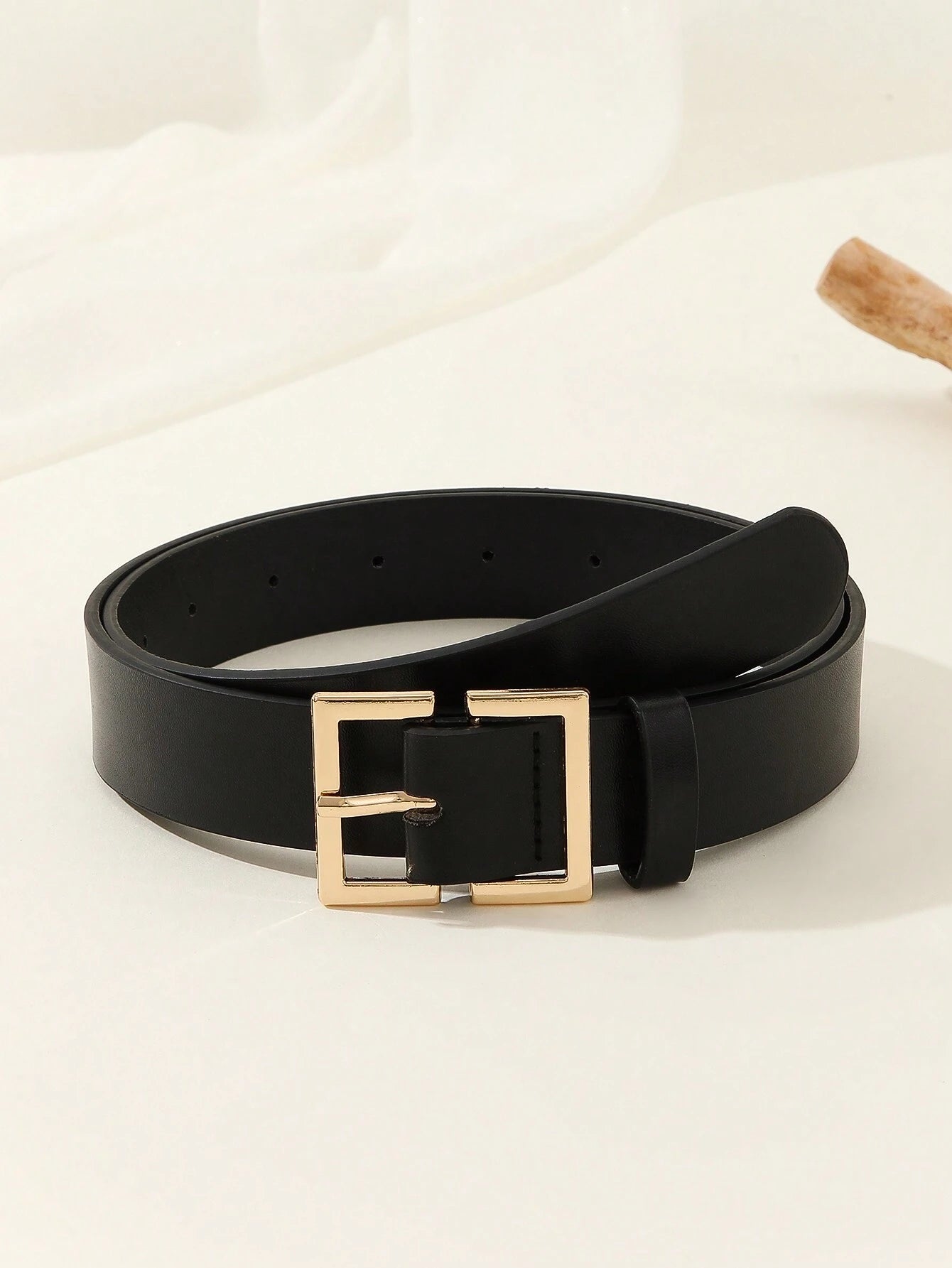 1pc Square Buckle Chinese Style Fashionable Literary Retro Personality Women's Belt shein