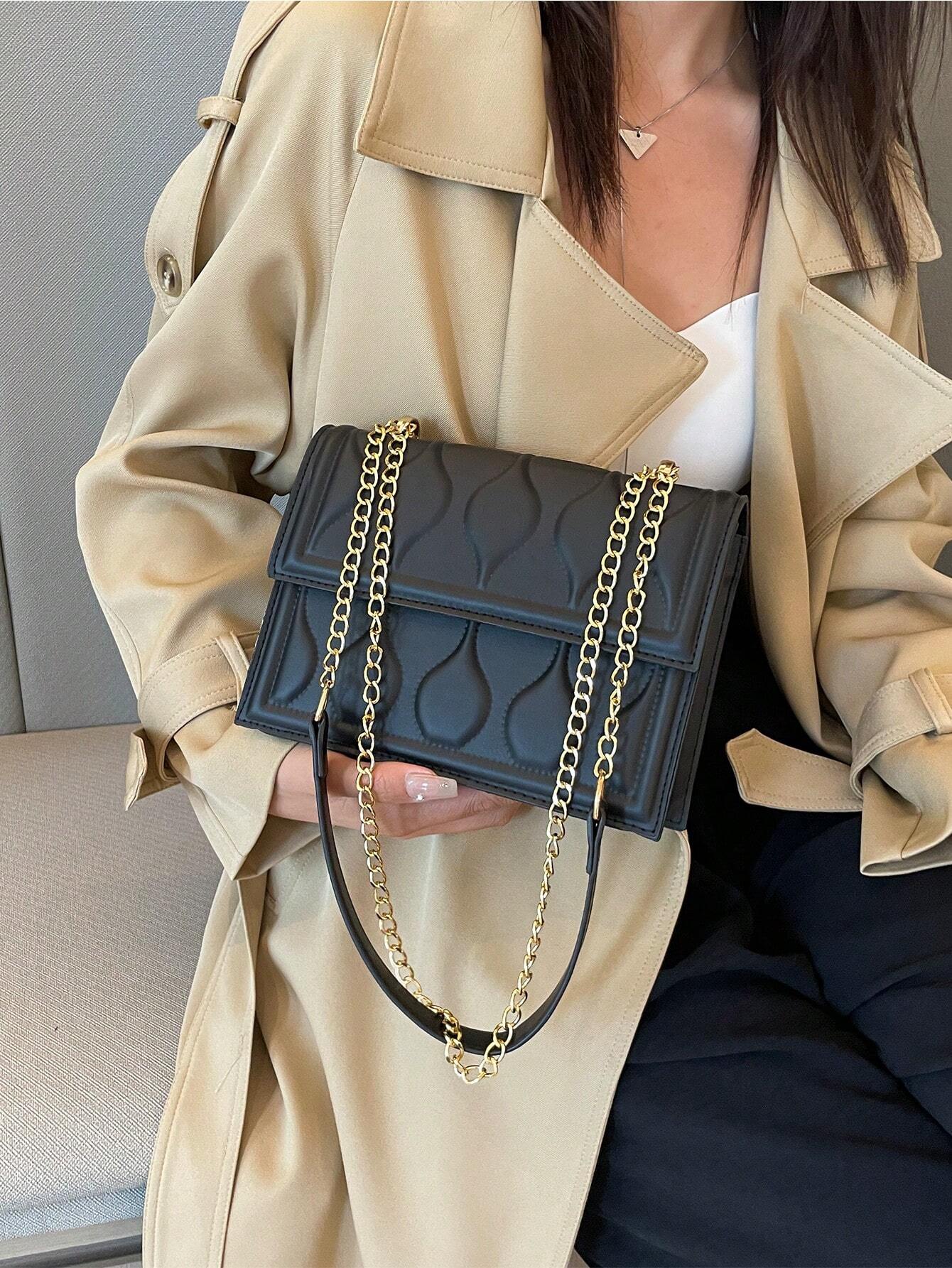 Fashionable New Arrival 3d Embossed Stereo Shoulder Bag With Large Capacity shein