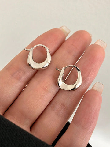 1pc Minimalist Hoop Earrings Copper Jewelry shein