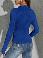 Siren Gaze Women Solid Color Daily Wear Lettuce Trim Tee shein