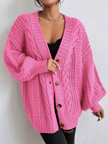 Frenchy Bishop Sleeve Button Up Cardigan