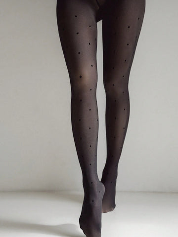 DAZY Polka Dot Print Tights shein