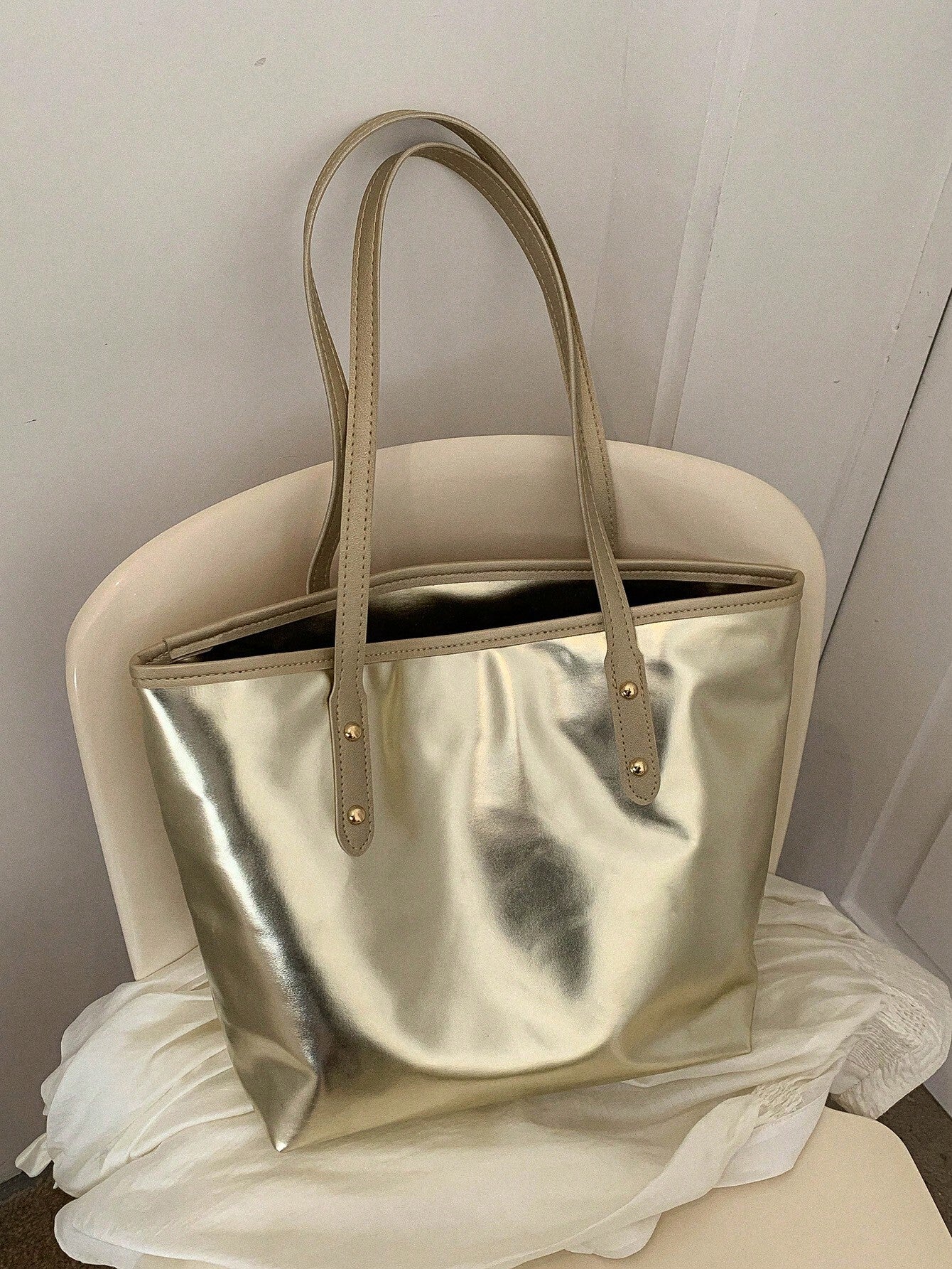 Fashionable,Minimalist,Casual,Large Shoulder Tote Bag shein