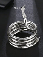 1pc Dark Earth Cool Open Casual Shape Snake Design Sense Unique Premium Necklace Collar shein