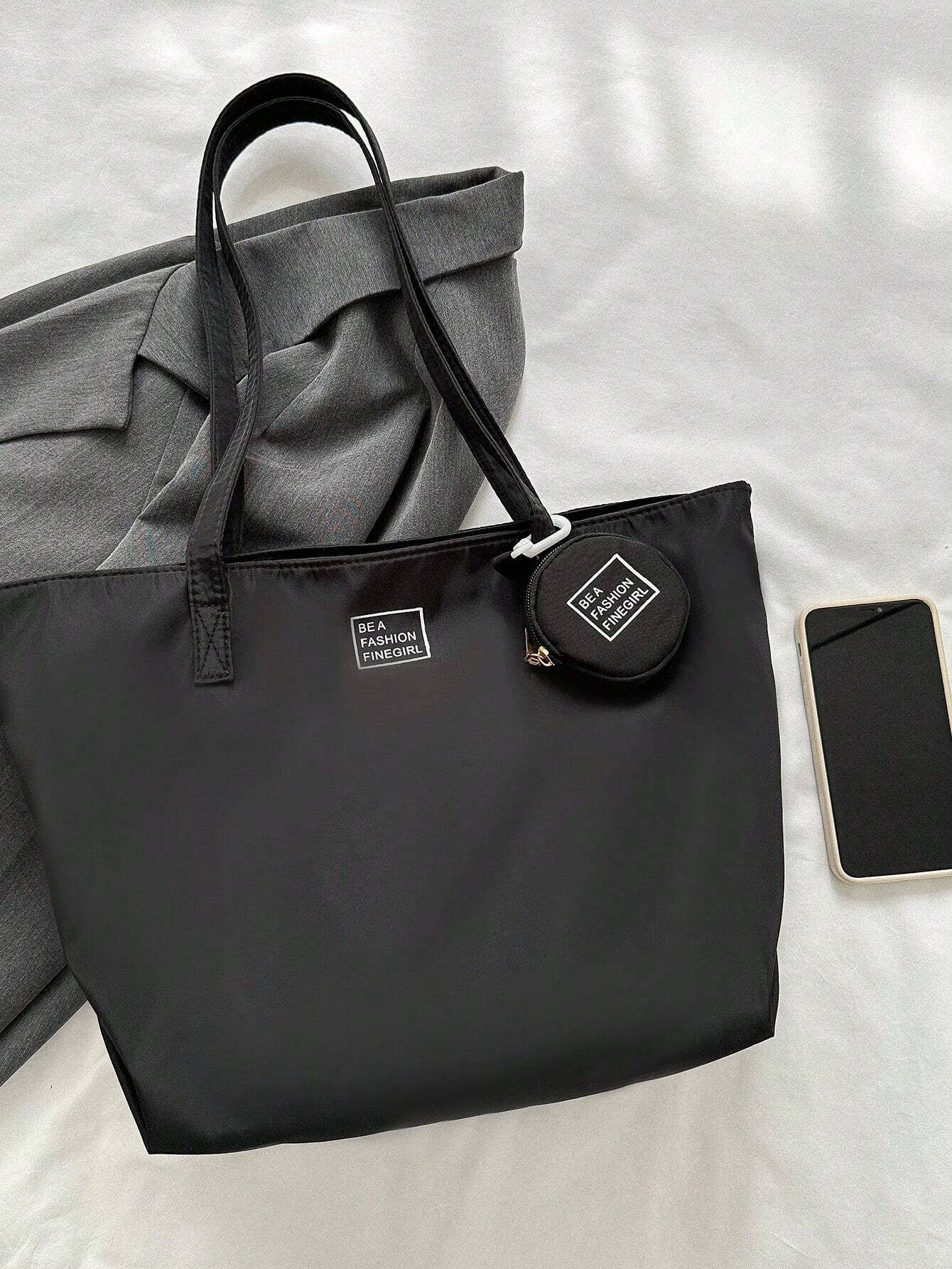 Fashionable,Minimalist,Casual,Large Shoulder Tote Bag shein