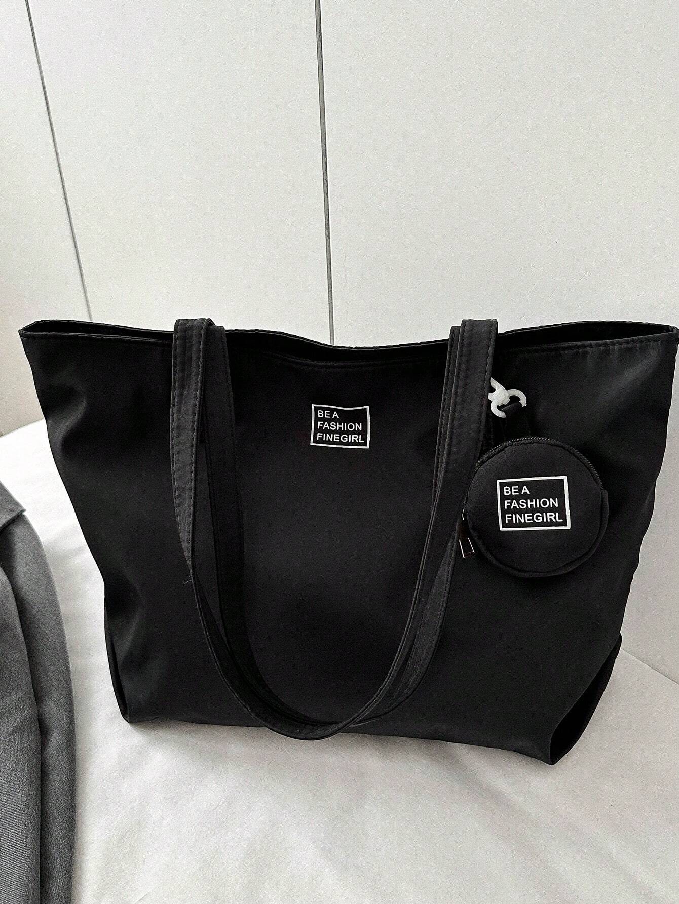 Fashionable,Minimalist,Casual,Large Shoulder Tote Bag shein