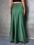 Raffinéa Women's Solid Color Basic Skirt shein