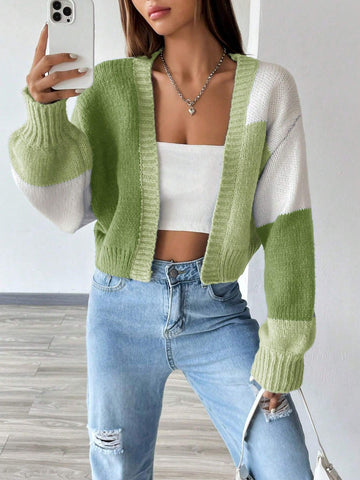 MOOSTA Colorblock Drop Shoulder Duster Cardigan