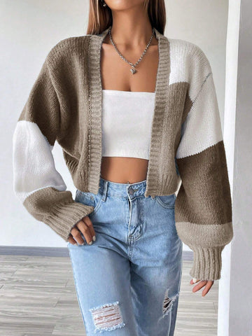 MOOSTA Colorblock Drop Shoulder Duster Cardigan