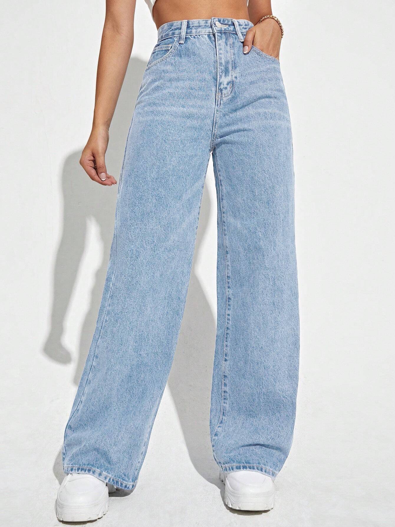 Wide Leg Jeans shein