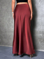 Raffinéa Women's Solid Color Basic Skirt shein