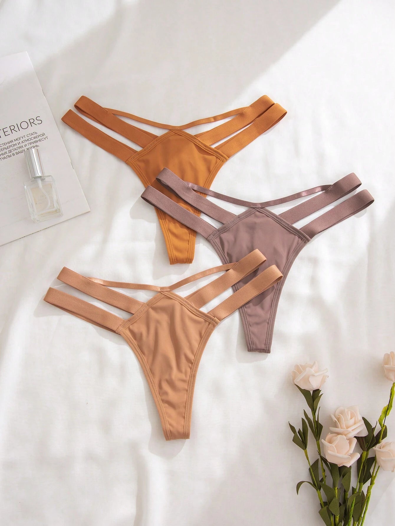 3pack Cut Out Panty Set shein