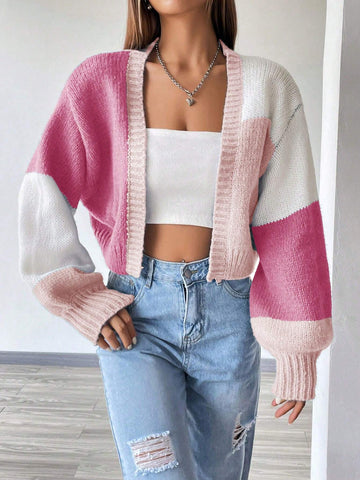 MOOSTA Colorblock Drop Shoulder Duster Cardigan