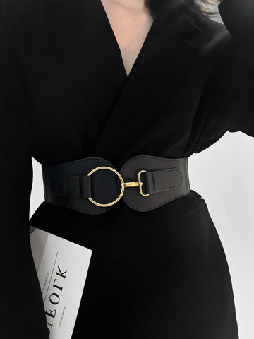 New Arrival Simple Fashion Belt With Elastic Band For Women's Suit/dress shein