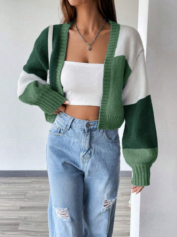 MOOSTA Colorblock Drop Shoulder Duster Cardigan