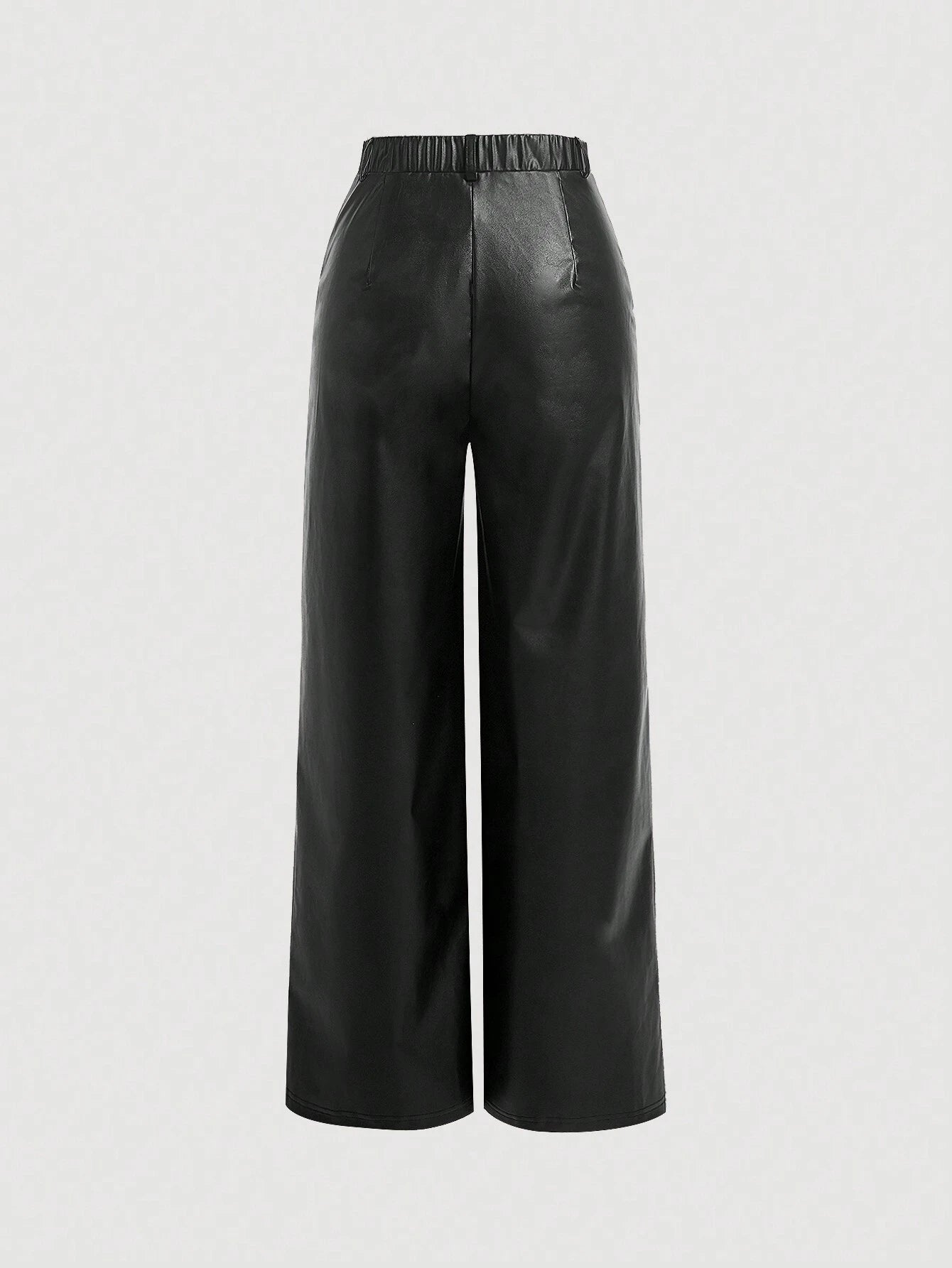MOD Vintage Faux Leather Pants shein