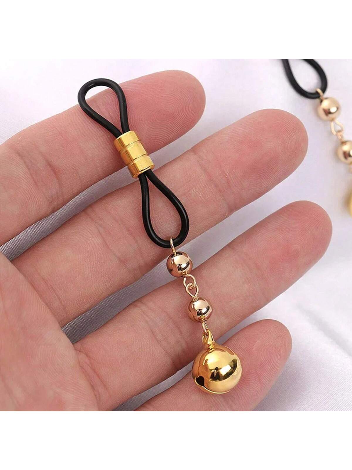 2pcs Silicone Nipple Clamps With Bell Non-piercing Nipple Buckle shein