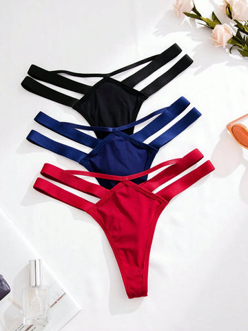 3pack Cut Out Panty Set shein