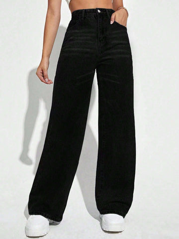 Wide Leg Jeans shein