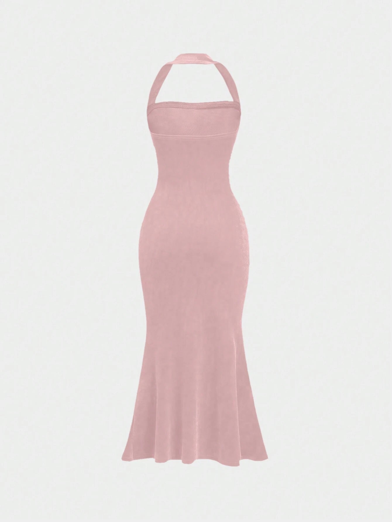 Sweetro Women's Halter Neck Mermaid Hem Dress shein