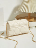 One New Vintage Retro Style Small Bag With Rhombic Chain And Lucky Beads, Versatile And Elegant Design shein
