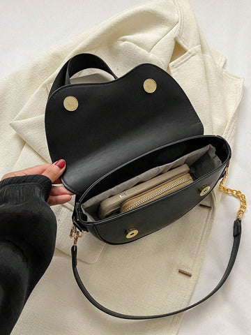 Fashionable Solid Color Mini Crossbody Bag