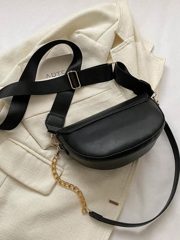 Fashionable Solid Color Mini Crossbody Bag