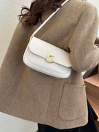 Metal Lock Flap Square Bag shein