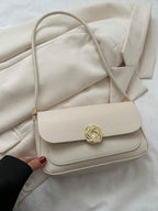 Metal Lock Flap Square Bag shein