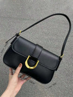 Fashion PU Leather Shoulder Bag shein