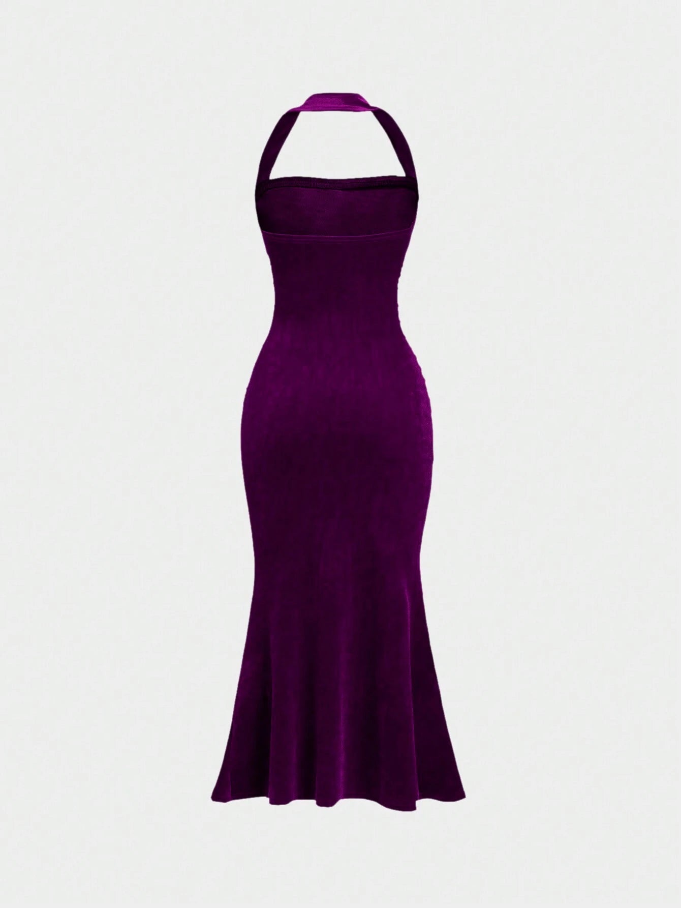 Sweetro Women's Halter Neck Mermaid Hem Dress shein