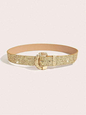 1pc Women Metal Buckle Belt