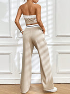 EZwear Colorblock Casual Two Piece Set shein