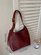 Slouchy Style Cylinder Bag Vintage Shoulder Crossbody Bag shein