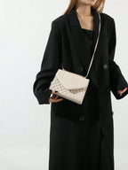 Mini Flap Square Bag Quilted Pattern Minimalist Green shein