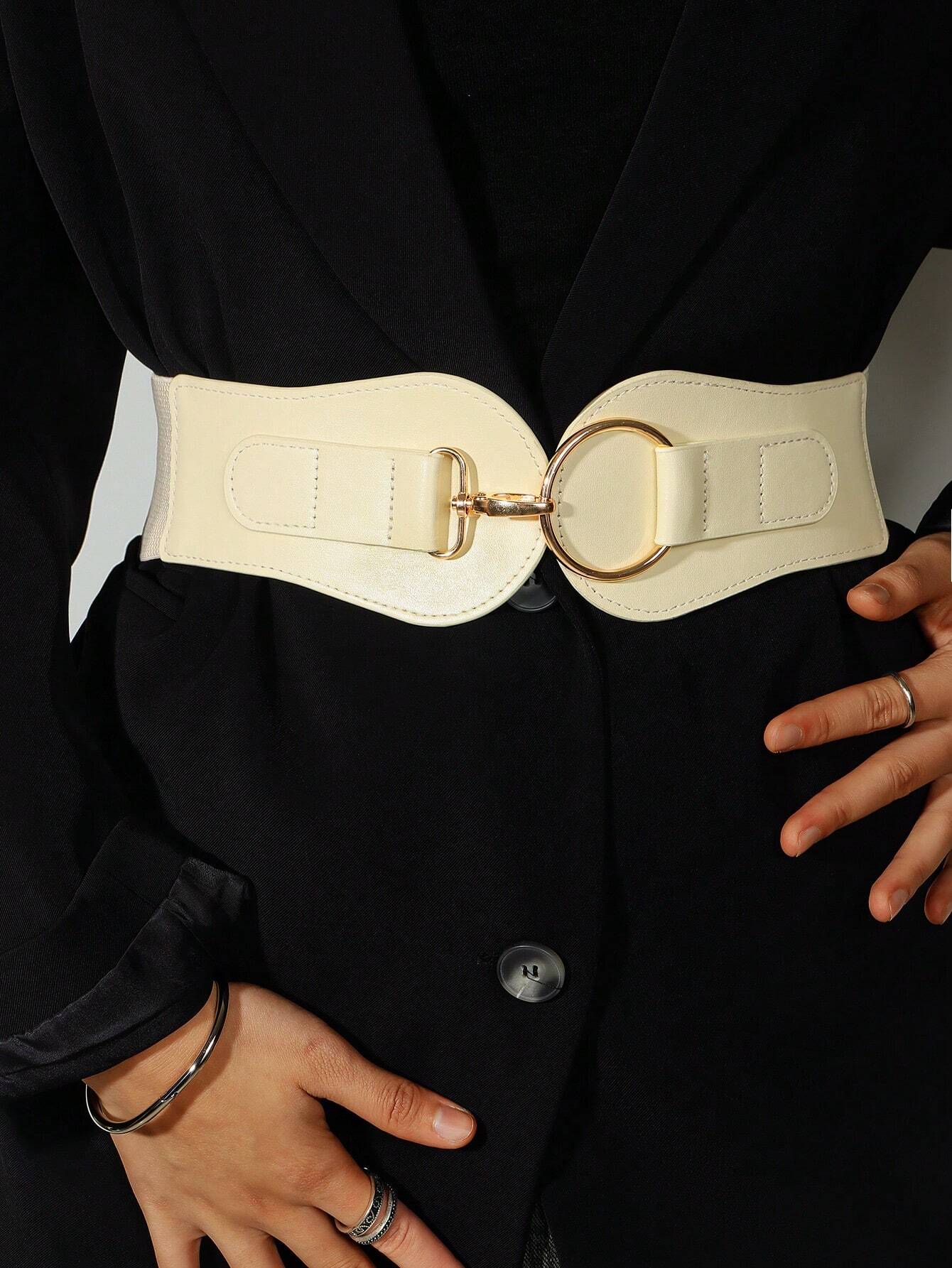 New Arrival Simple Fashion Belt With Elastic Band For Women's Suit/dress shein