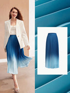 MOTF PREMIUM WOVEN WOMEN'S OMBRE PLEATED SKIRT shein