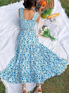 Frenchy Small Floral Print Vacation 2 Piece Outfit Shein
