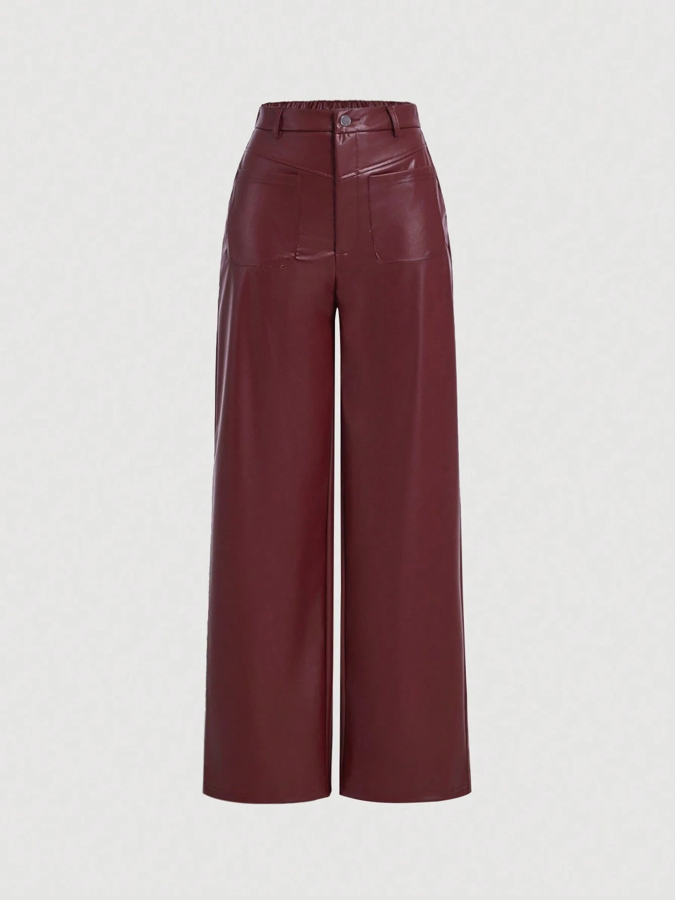 MOD Vintage Faux Leather Pants shein