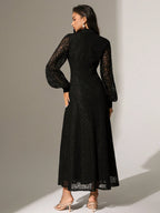 Anewsta Women's Long Sleeve Lace Dress shein